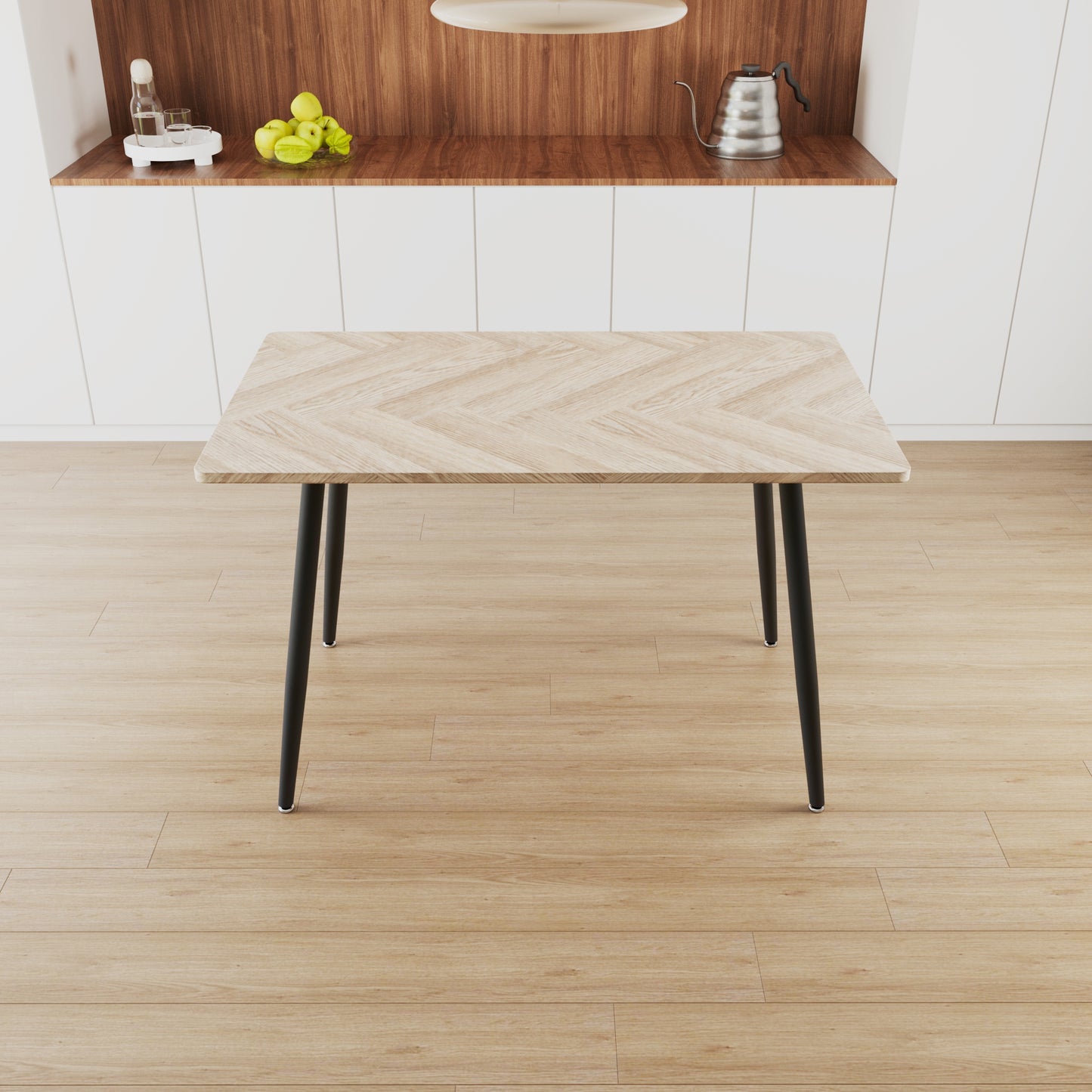 现代木纹极简餐桌【1.2×0.7×0.76米】