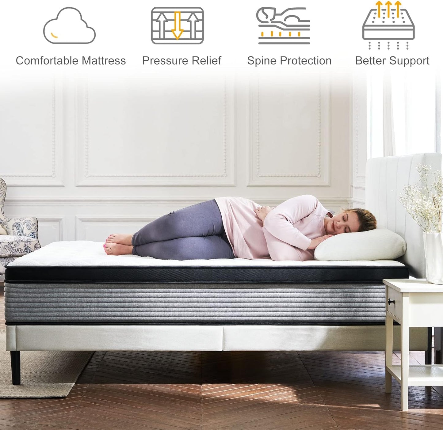 12-Inch Hybrid Mattress Foam Queen Size