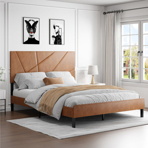 复古棕色金属床架【1.53米】