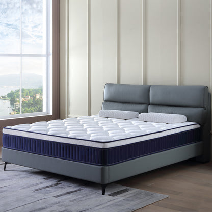 10-Inch Blue Medium Firm Hybrid Mattress【King Size】